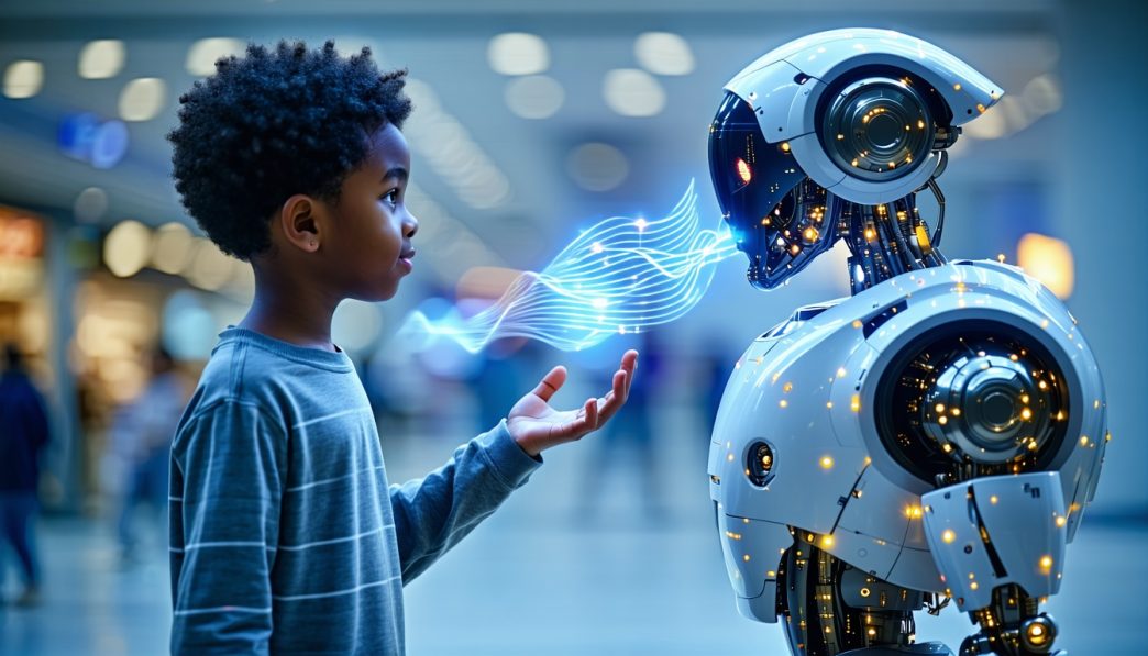 voice and gesture interaction with robots