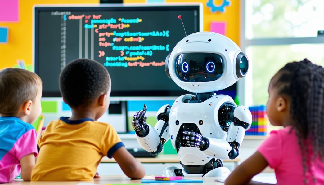 robots teaching coding