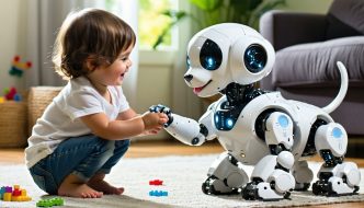 child and pet interaction with robots