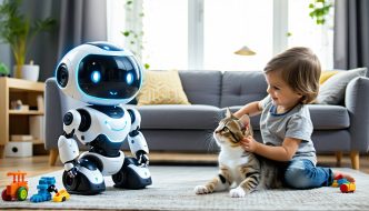 robots monitoring pets at home
