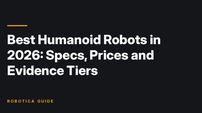 Robotica Guide title card: Best Humanoid Robots in 2026: Specs, Prices and Evidence Tiers