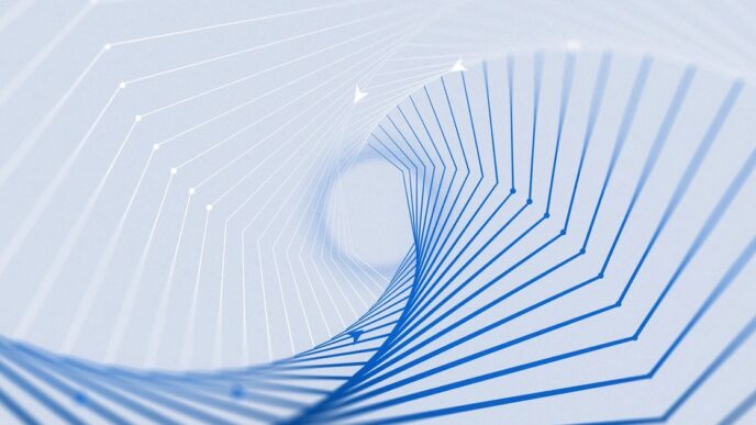Soft abstract light-blue and white Muse Wonder research blog hero graphic from Meta
